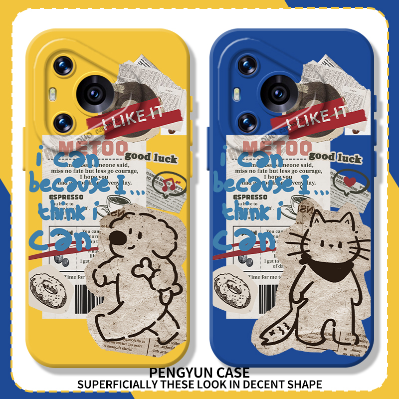 报纸小狗猫咪涂鸦情侣潮牌手机壳