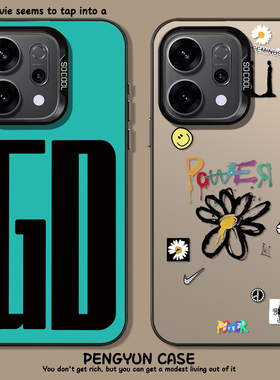 GD字母手机壳适用opporeno15权志龙14同款13明星findx9pro/findx8/k12/11周边10潮牌9/7/6/5+4se高级感3菊花2