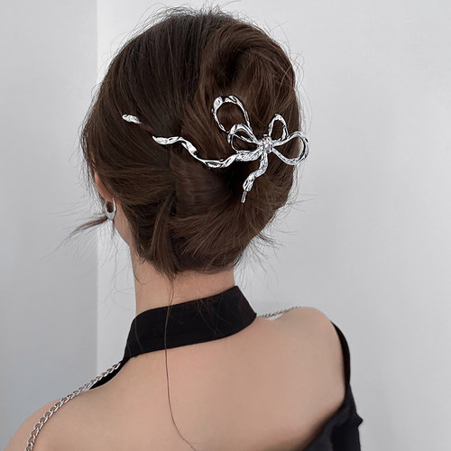 ins冷淡风液态蝴蝶结发夹