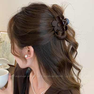 抓夹女高级感发夹发量少鲨鱼夹子