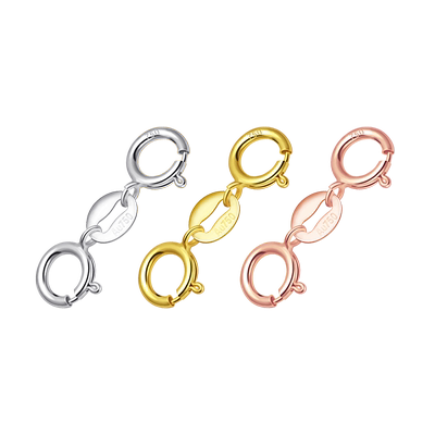 纯18K金扣头项链搭扣AU750延长扣