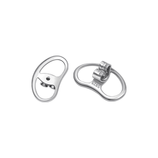 S925纯银超大号耳堵 豌豆耳塞耳壁大珠耳钉防外翻防滑防脱落耳扣