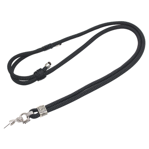 S925银福字吊坠挂绳男女手工编织项链绳貔貅观音玉器挂脖挂件绳子