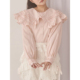 mer y女款 精品日单 棉质纯色荷叶边娃娃领纽扣可爱甜美长袖 衬衣