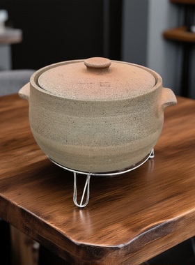 四川非遗手工无釉无涂层平耳砂锅家用煲汤炖肉煎药厨房神器12L