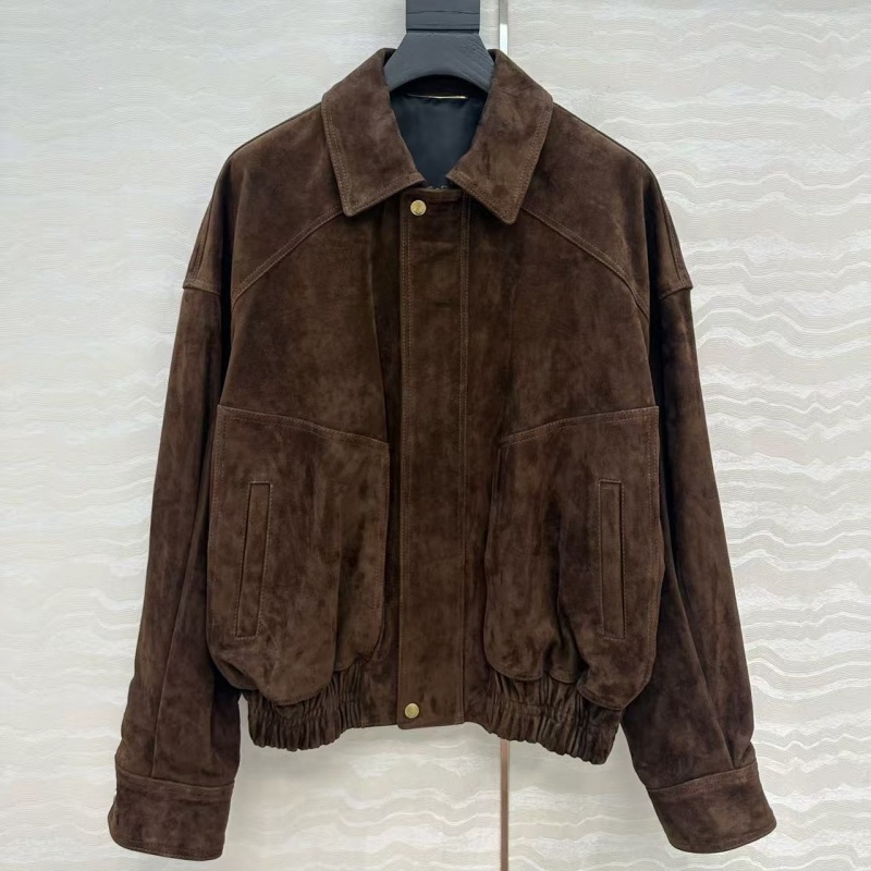 韩版定制进口麂皮绒小羊皮外套