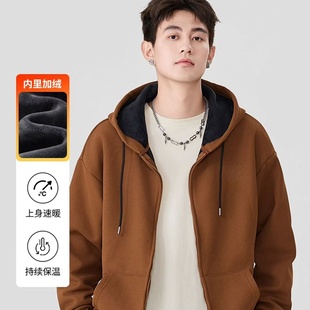 秋冬季 秋冬上新 班NL家成人款 3XL码 酷丝格加绒加厚连帽外套