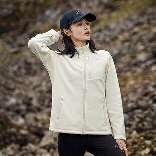 秋冬上新！拓家男女秋冬前胸拉链口袋双面绒保暖摇粒绒外套