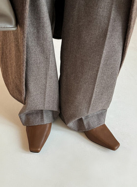 SIX MADDEN2024秋季女鞋韩版浅口方头坡跟小香风时尚单鞋女SMC267