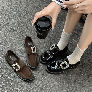 SIX MADDEN2026春季女鞋英伦镶钻乐福鞋一脚蹬小皮鞋女单鞋SMD396