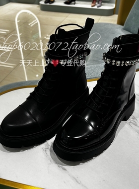 tigrisso/蹀愫2025冬季女靴魔术贴厚底马丁靴增高短靴TA65717-54