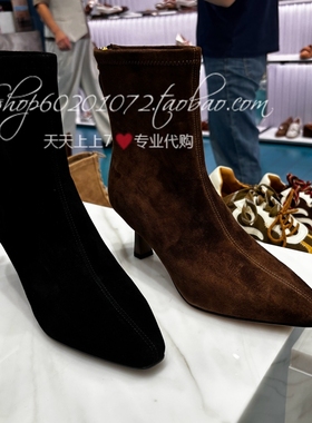 Joy&Peace真美诗2025冬季女靴尖头弹力瘦瘦靴高跟时装靴短靴3665P