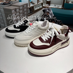 小白鞋 莱尔斯丹2025春季 厚底休闲板鞋 阿甘鞋 6M66501 女鞋