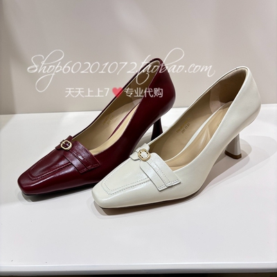 蹀愫2026春季女鞋方头高跟鞋单鞋