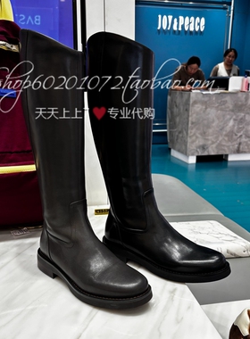 Joy&Peace真美诗2025冬季女靴骑士靴长靴西部靴平跟高筒靴女81168