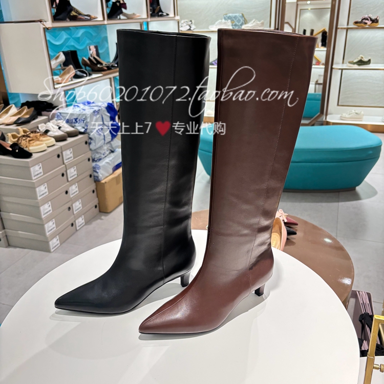 莱尔斯丹2025冬女靴时尚细跟长靴