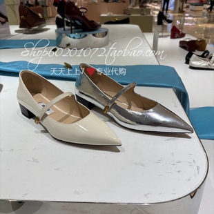 Staccato/思加图2025秋季女鞋JANE玛丽珍鞋尖头单鞋女小皮鞋EG421