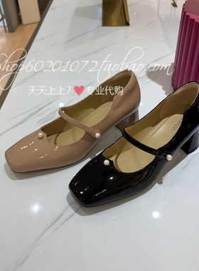 tigrisso蹀愫2025秋季女鞋一字带方头粗跟玛丽珍鞋单鞋TA65512-12