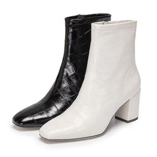 Staccato/思加图2025冬季女靴优雅气质时装靴短靴高跟靴皮靴EYJ01