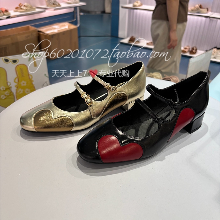 真美诗2025春季女鞋复古玛丽珍鞋