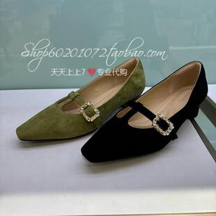 Tigrisso蹀愫2025春季女鞋玛丽珍鞋通勤气质羊反绒单鞋TA65121-12