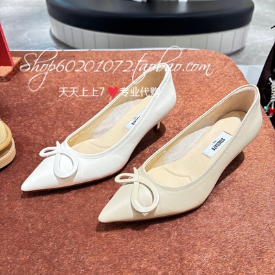 思加图2026春季女鞋高跟鞋蝴蝶结