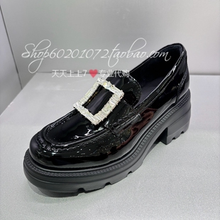 Staccato/思加图2026春季女鞋方糖爵士乐福鞋厚底小皮鞋单鞋EEZ07