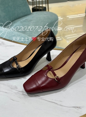 tigrisso蹀愫2025春季女鞋方头T字带玛丽珍高跟鞋单鞋 TA54537-12