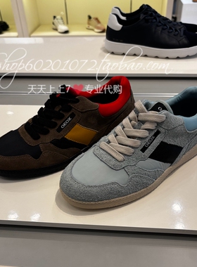 GEOX健乐士2025秋季男鞋休闲鞋透气舒适拼色百搭板鞋 GP340L40017