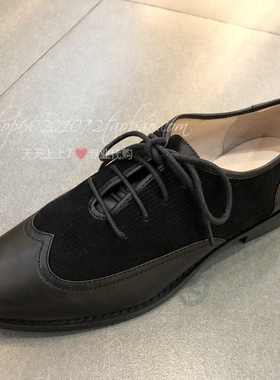 LE SAUNDA/莱尔斯丹~国内代购2020秋款女鞋布洛克平跟单鞋1T27109