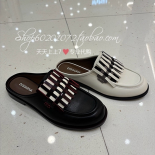 迪桑娜2025春季女鞋包头拖鞋外穿厚底勃肯鞋穆勒鞋 169760 169770