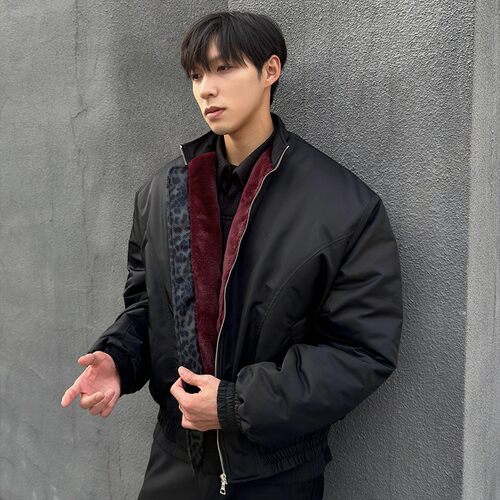 三幻蛇飞行夹克加厚棉服男秋冬
