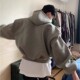 cleanfit短款 垫肩外套上衣 连帽夹克卫衣男秋冬假两件廓形正肩开衫