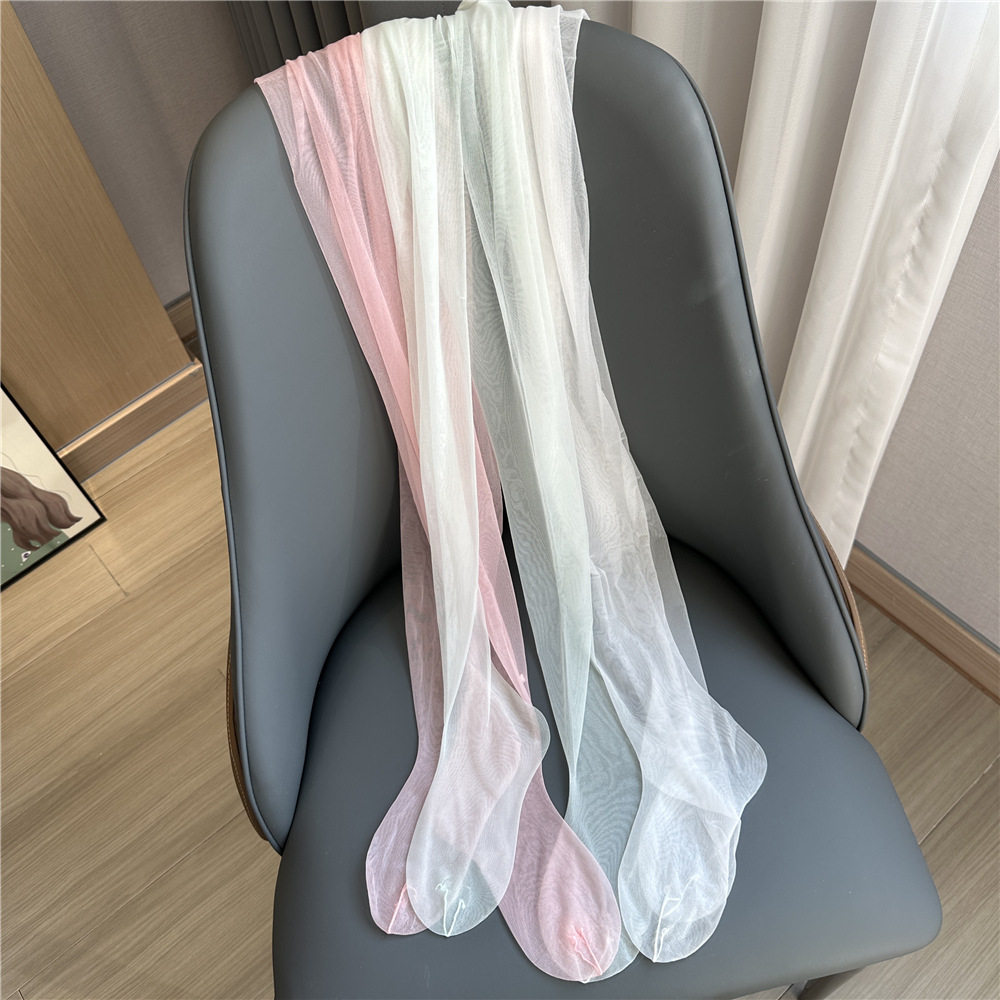 薄荷曼波绿丝袜女夏季超薄隐形无痕美肤袜巨显白糖果色打底连裤袜