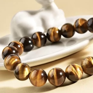 天然虎眼石男士33颗泰斯比哈礼拜赞珠手链民族Muslim礼拜念珠礼品