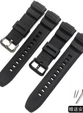 适配卡西欧W-S220 HDD-S100 MCW-100 110H AE-2000W橡胶表带16mm