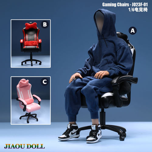 JIAOU DOLL1/6兵人电竞椅 办公椅 游戏椅 老板椅模型道具JO23F-01