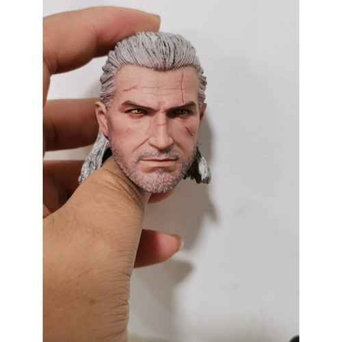 兵人1/6 猎魔人 白狼 杰洛特 12寸模型配件 头雕 高品质 现货