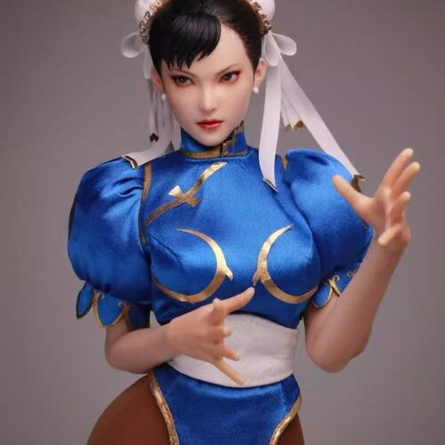 现货Z6TOYS小丽ZC020 1/6女兵人 亚洲可动眼美女头雕 春丽头雕