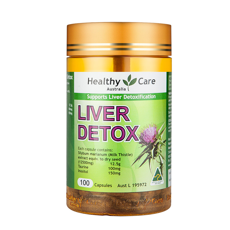 澳洲Healthy care奶蓟草护水飞蓟素肝LIVER DETOX粒含牛磺酸100片