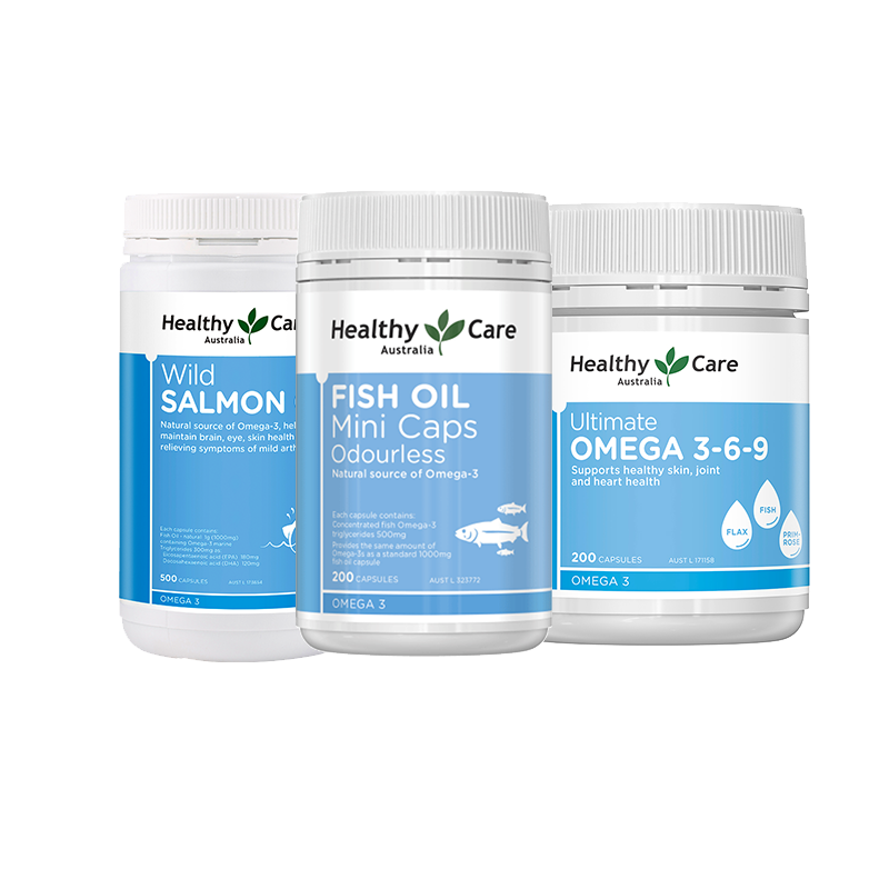 【全系列】HealthyCare澳世康鱼油软胶囊高浓度omega3深海鱼油