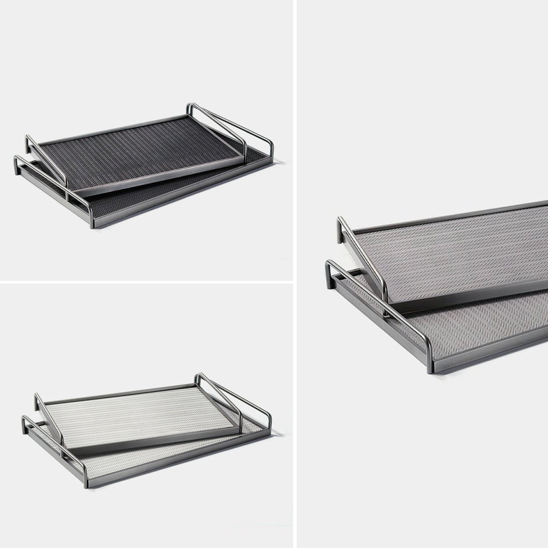 现代简约金属框编织皮托盘样板间酒店民宿客厅茶几桌面装饰品摆件