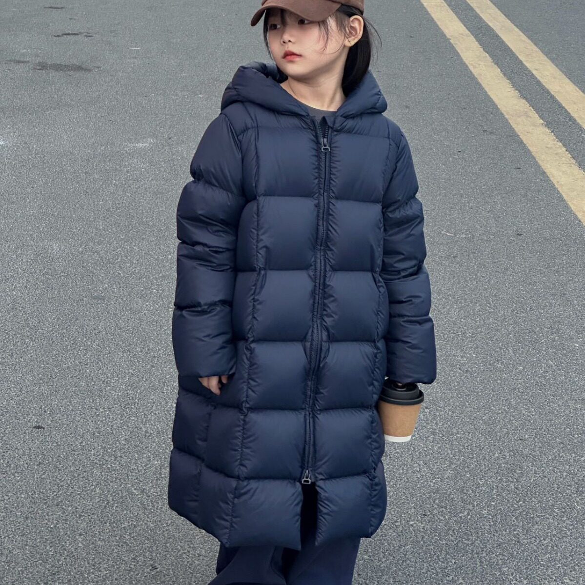 小满鹅儿童羽绒服加厚亲子中长款