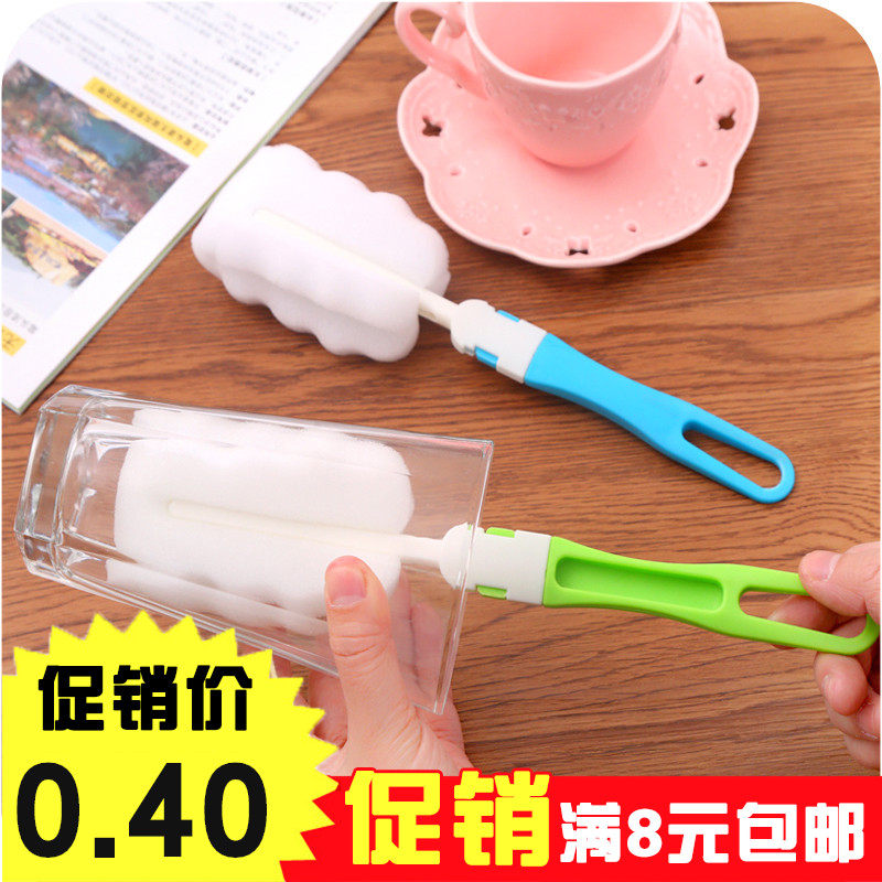 Long handle Cup Brush Bottle Brush kitchen Sponge brush teacup Scrub glass brush glass Cleaning brushin the Family/Personal Cleaning Tools , Housework/Floor cleaning equipment , Brush , Kitchen Brush  category - from Buy2taobao.com to provide professional Taobao agent buy service