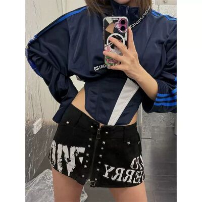 亚文化y2k美式牛仔短裙女a字设计感低腰显瘦外穿纯欲半身裙裤子潮