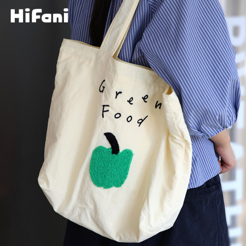 喜番里HiFani·有机蔬菜帆布包夏季通勤百搭学生便携上班手拎袋子