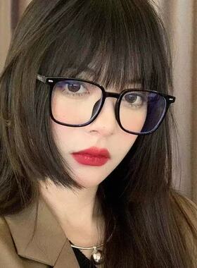 可配镜片素颜黑色小框网上变色配眼镜框架超轻圆框眼睛近视女度数