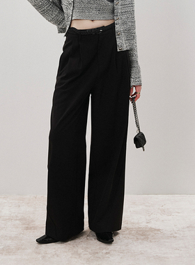 CLMX 高密四面微弹混纺西装面料 俘获时髦博主的多季刚需阔腿西裤