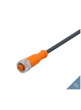 现货IFM带插座连接电缆5米4芯M12直头 EVC002 ADOGH040MSS0005H04