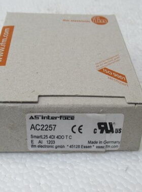 现货易福门IFM控制器 AC2257 控制柜模块 SmartL25 4DI 4DO T C